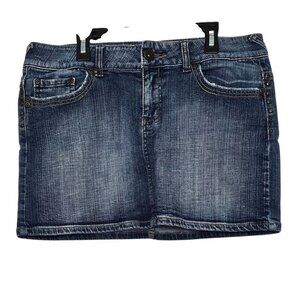 YMI Womens Denim Mini Skirt With Rivet Details Size 11 Length: 14"